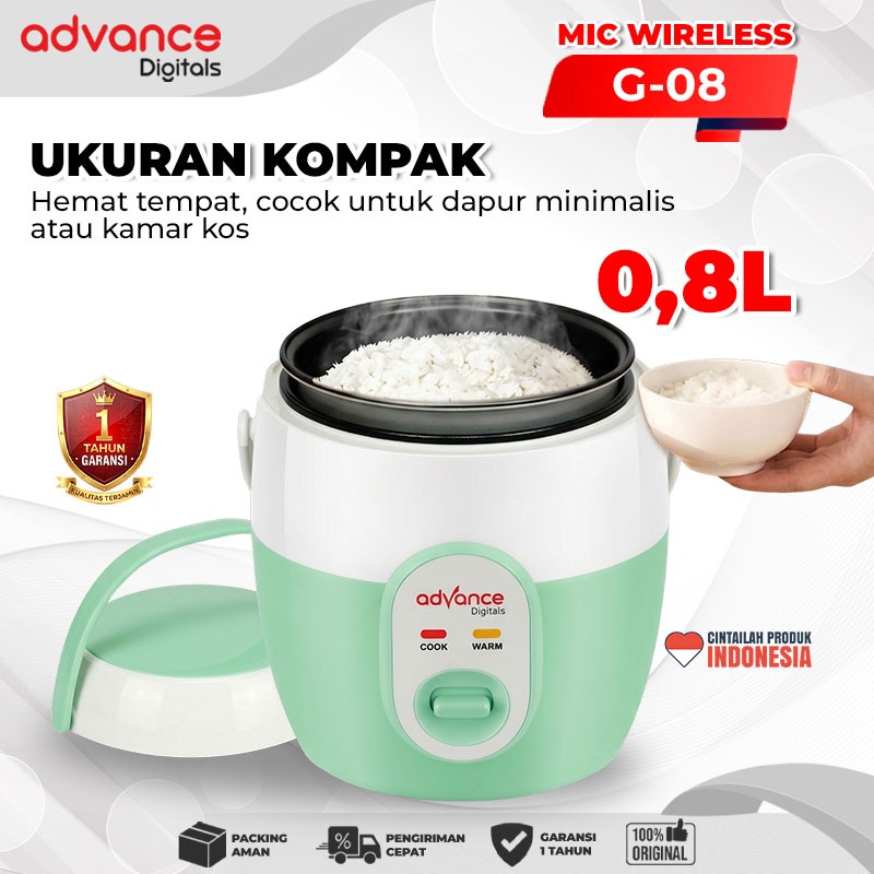 Advance Digitals G08 Rice Cooker Elektrik Penanak Nasi Multifungsi 1 L Garansi Resmi 1 Tahun