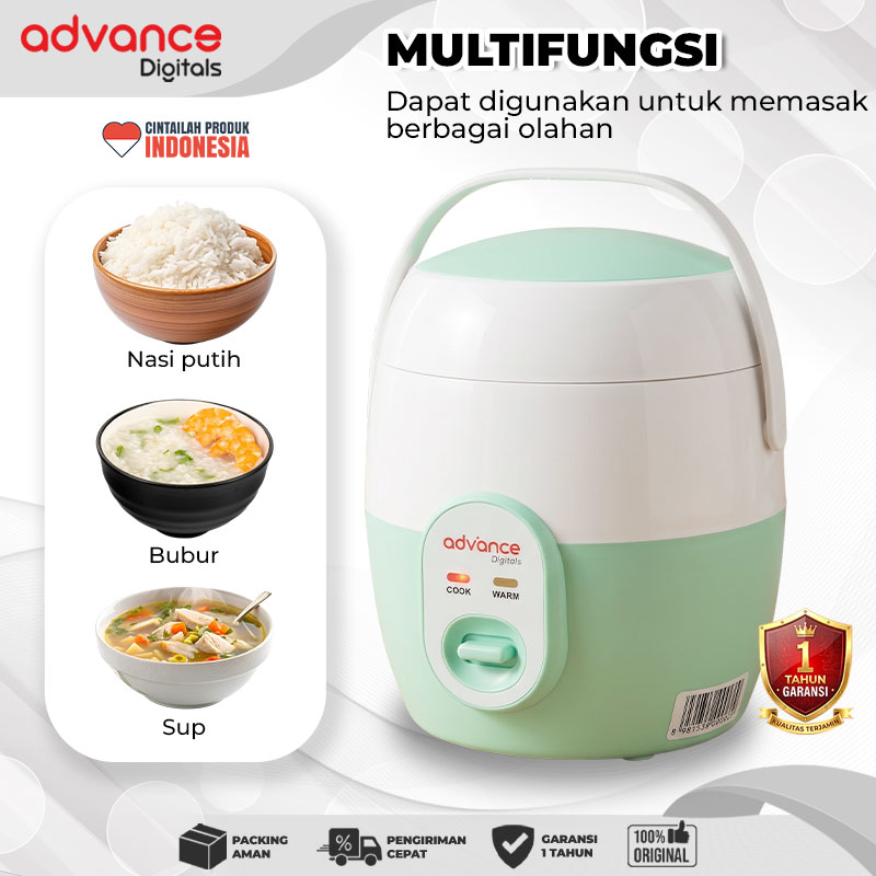 Advance Digitals G08 Rice Cooker Elektrik Penanak Nasi Multifungsi 1 L Garansi Resmi 1 Tahun