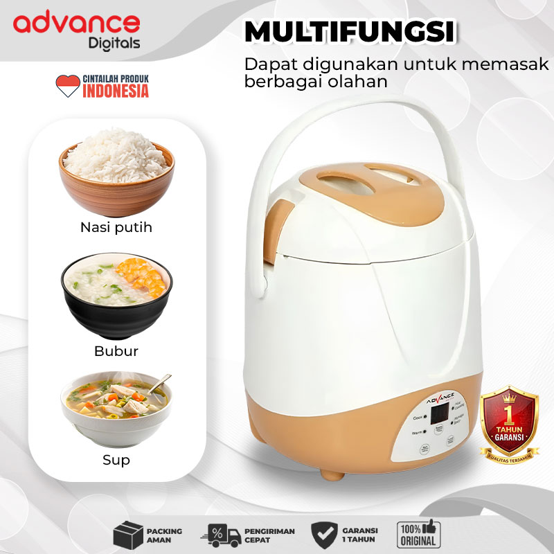 Advance Digitals G-07D Rice Cooker Elektrik Penanak Nasi Multifungsi 0.7 L Garansi Resmi 1 Tahun