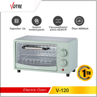 Votre Oven Listrik V-120 Pemanggang 12 Liter 2 Element 400 Watt Garansi Resmi 12 Bulan