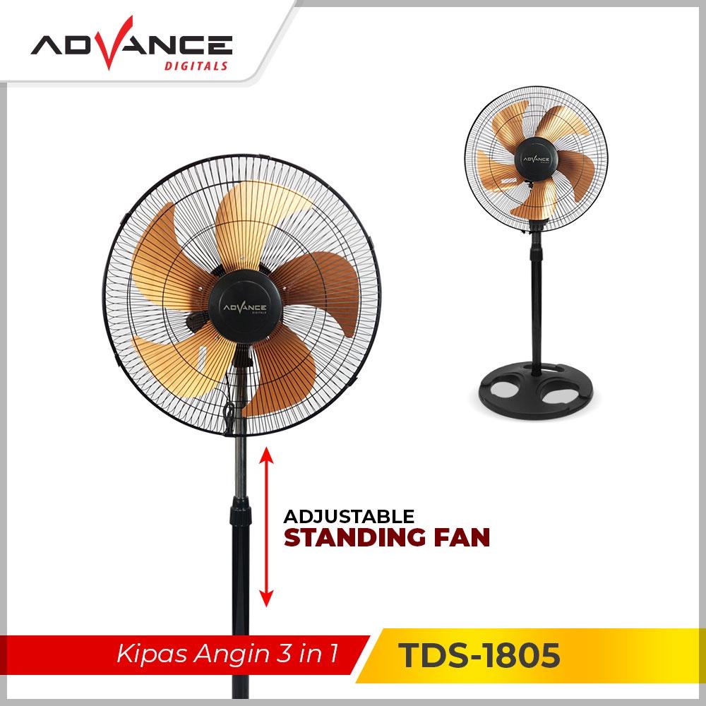 Advance Digitals Kipas Angin Tornado 3in1 TDS 1805 Stand/Wall/Desk 18 Inch Garansi Resmi 1 Tahun