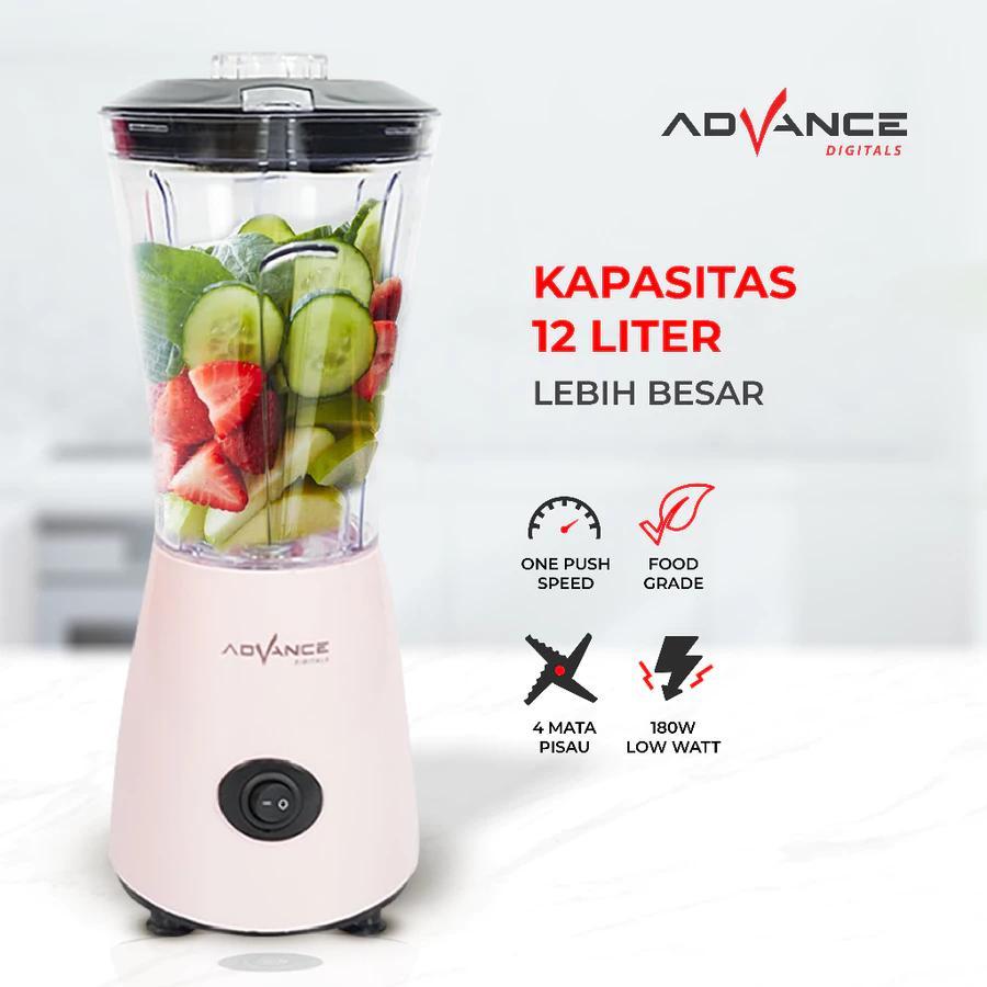 Advance Digitals BL-6 NEW! Blender Listrik Kecepatan variabel Penghancur Es 180 Watt Garansi Resmi 1 Tahun