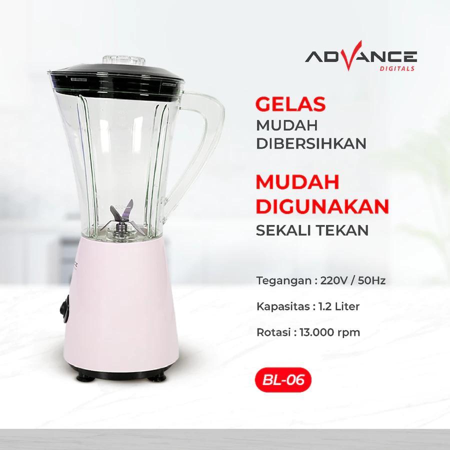 Advance Digitals BL-6 NEW! Blender Listrik Kecepatan variabel Penghancur Es 180 Watt Garansi Resmi 1 Tahun