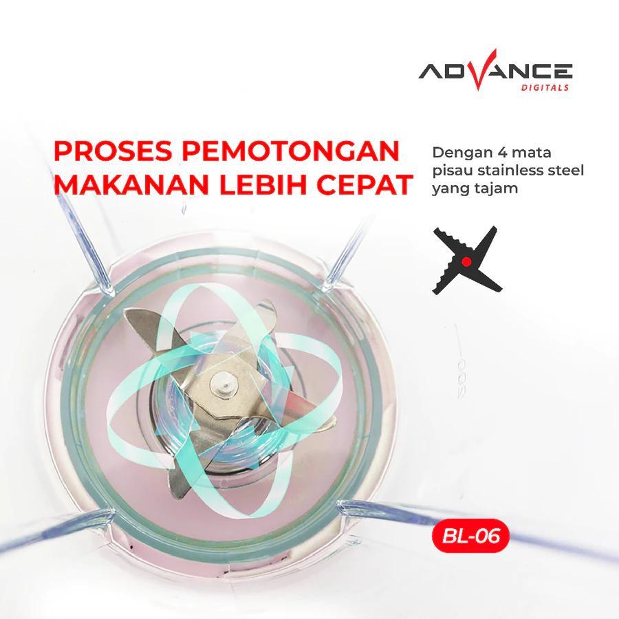 Advance Digitals BL-6 NEW! Blender Listrik Kecepatan variabel Penghancur Es 180 Watt Garansi Resmi 1 Tahun