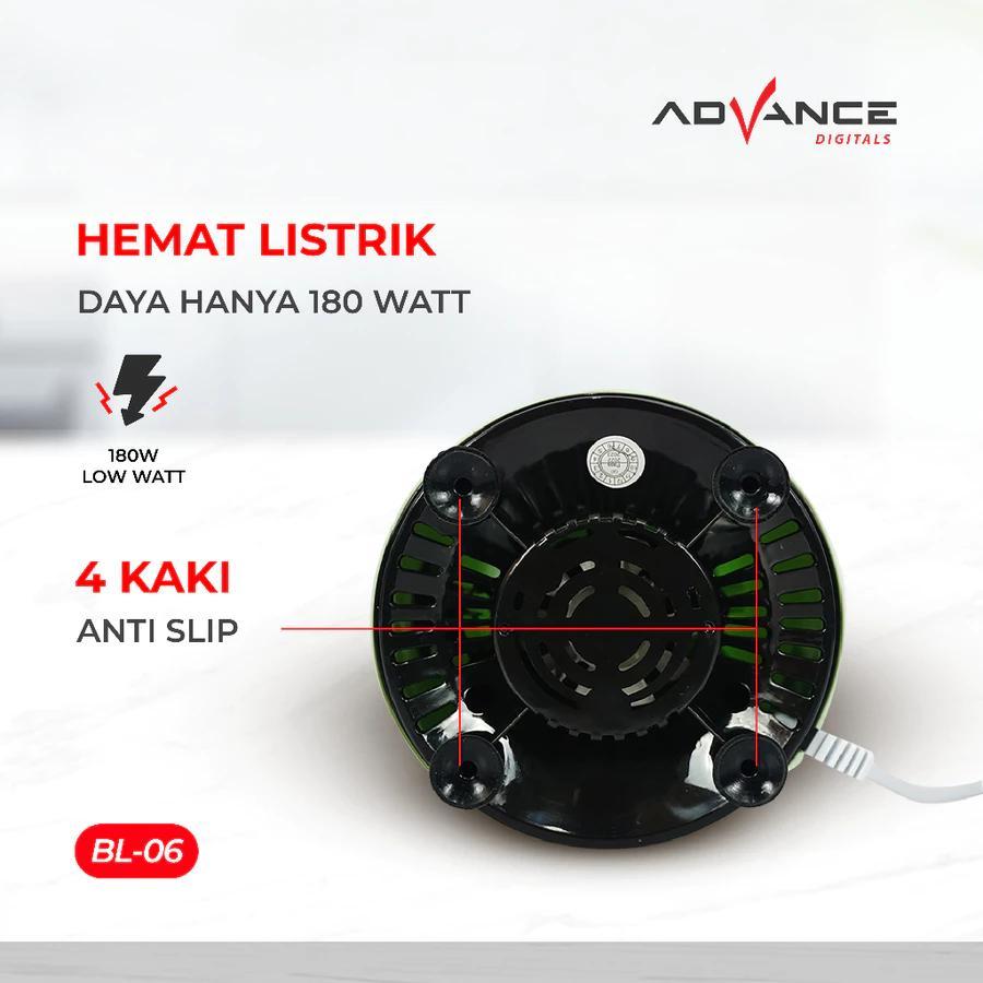 Advance Digitals BL-6 NEW! Blender Listrik Kecepatan variabel Penghancur Es 180 Watt Garansi Resmi 1 Tahun