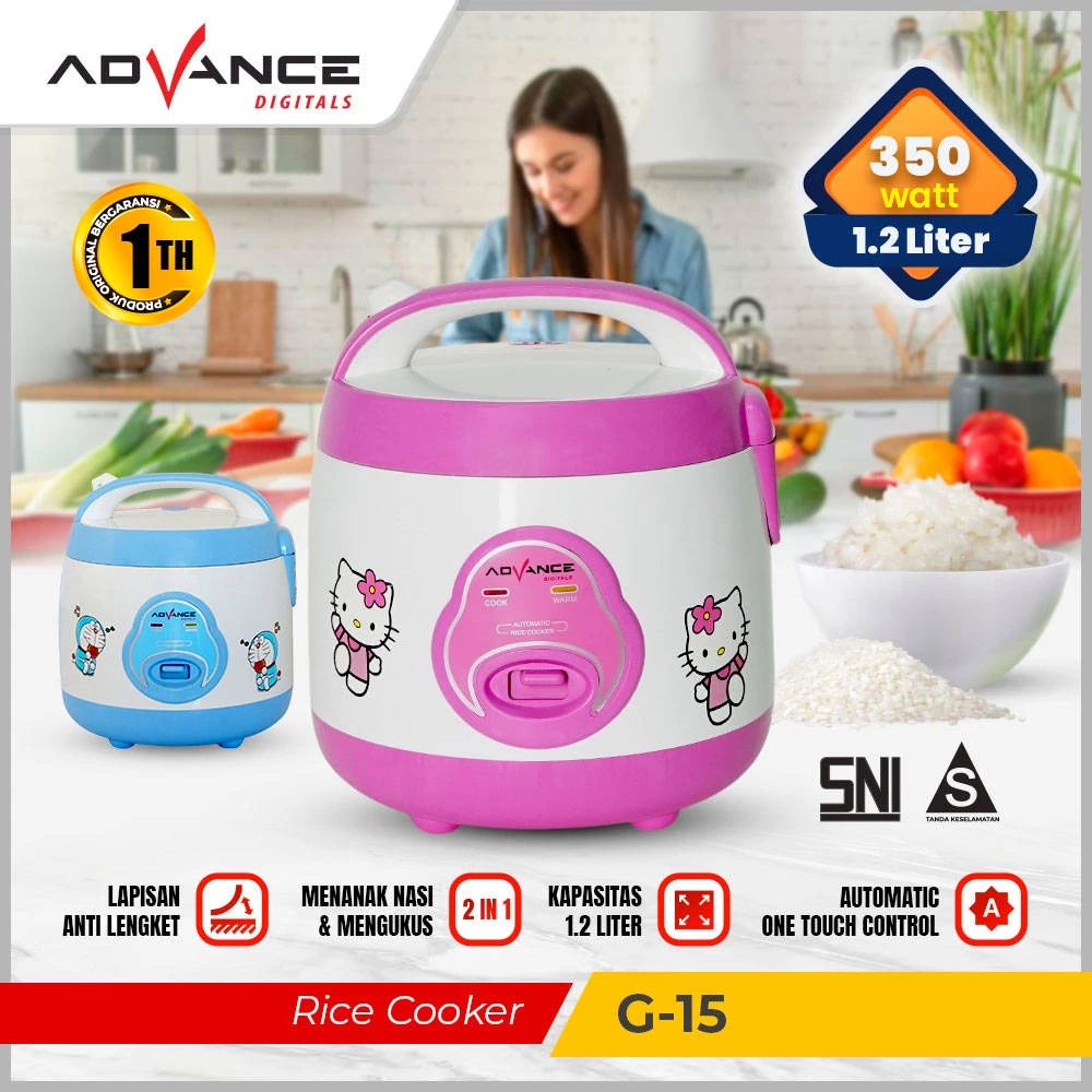 Advance Digitals Rice cooker G15 1.2 L magic com 350W penanak nasi