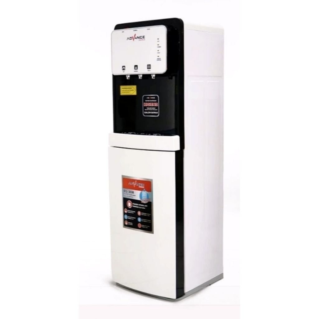 Advance Digitals Dispenser Air Galon Bawah DS-308 Low Waat 3in1 Hot Cool Fresh Daya Maksimal 400 Watt Garansi Resmi 1 Tahun