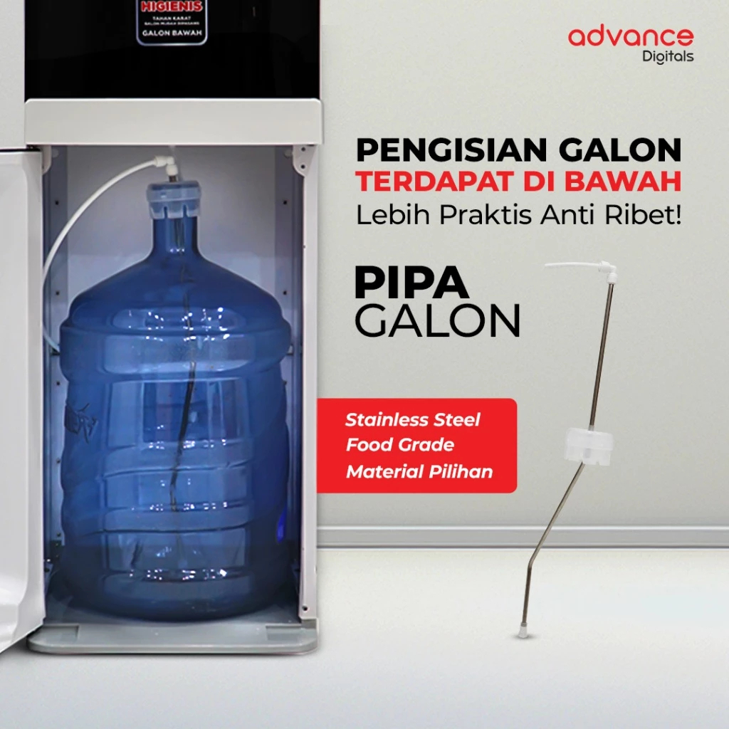 Advance Digitals Dispenser Air Galon Bawah DS-308 Low Waat 3in1 Hot Cool Fresh Daya Maksimal 400 Watt Garansi Resmi 1 Tahun