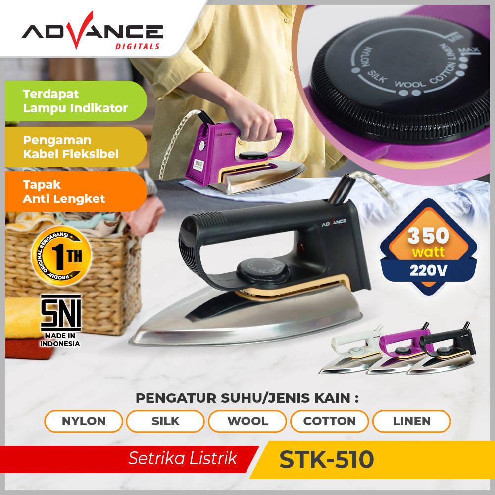 Advance Digitals Setrika Listrik Dry Iron STK-510 Anti Lengket Garansi 1 Tahun