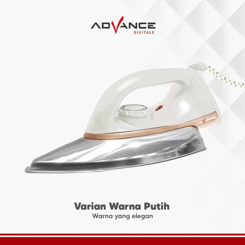 Advance Digitals STK-520 Setrika Listrik (Dry Iron) Anti Lengket 350 Watt Hemat Listrik Garansi Resmi