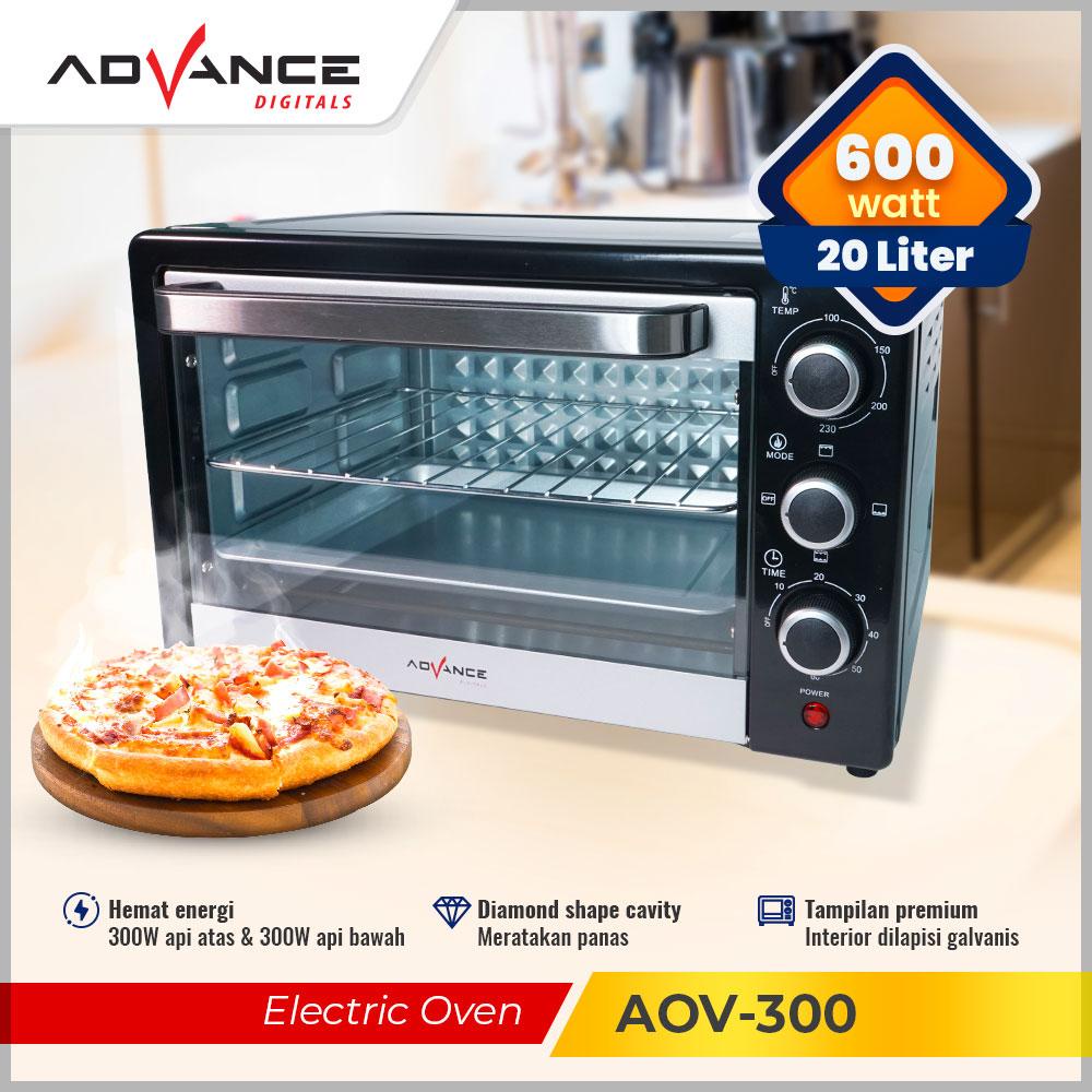 Advance Digitals Oven Listrik Serbaguna AOV 300 750W 20L Garansi Resmi 1 Tahun