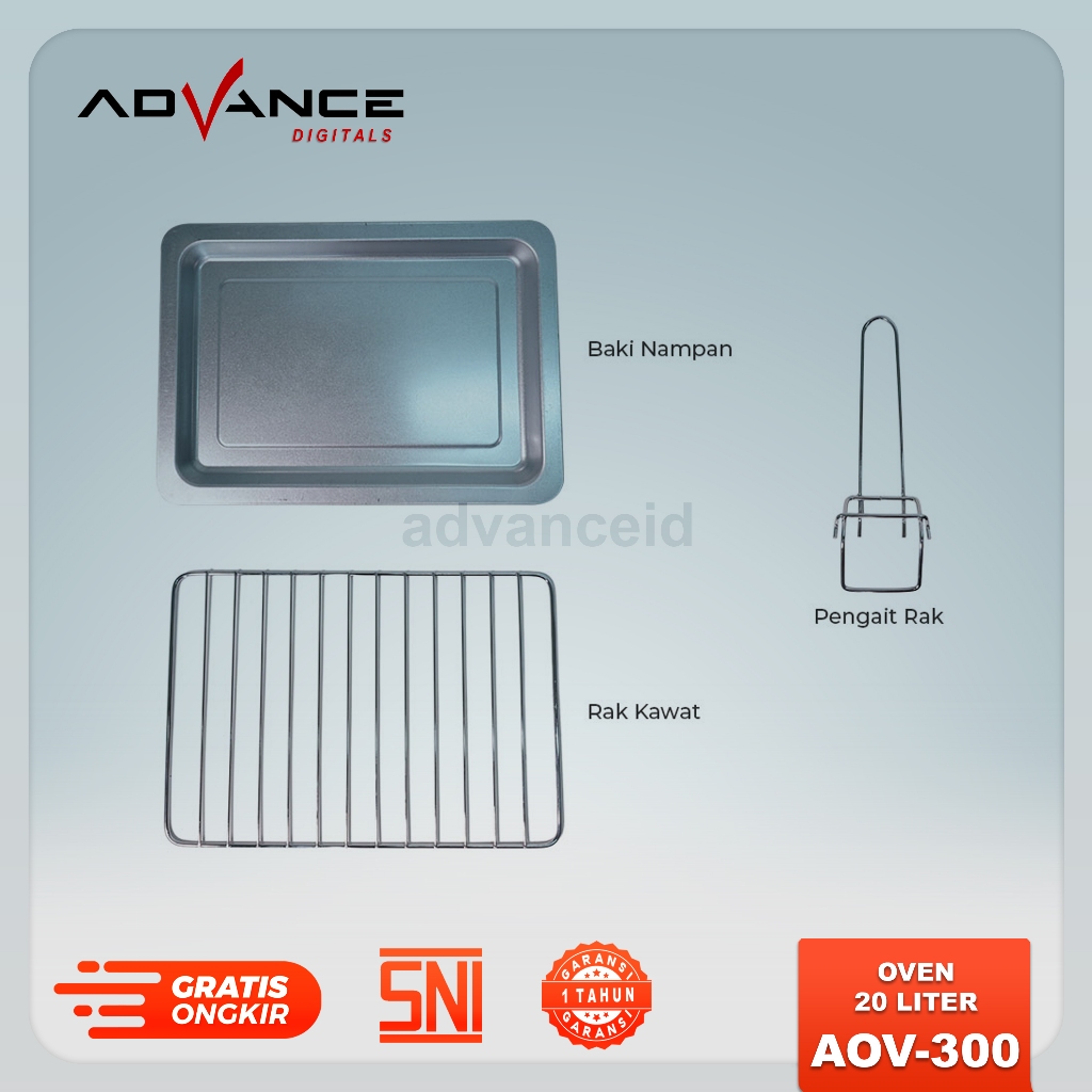 Advance Digitals Oven Listrik Serbaguna AOV 300 750W 20L Garansi Resmi 1 Tahun