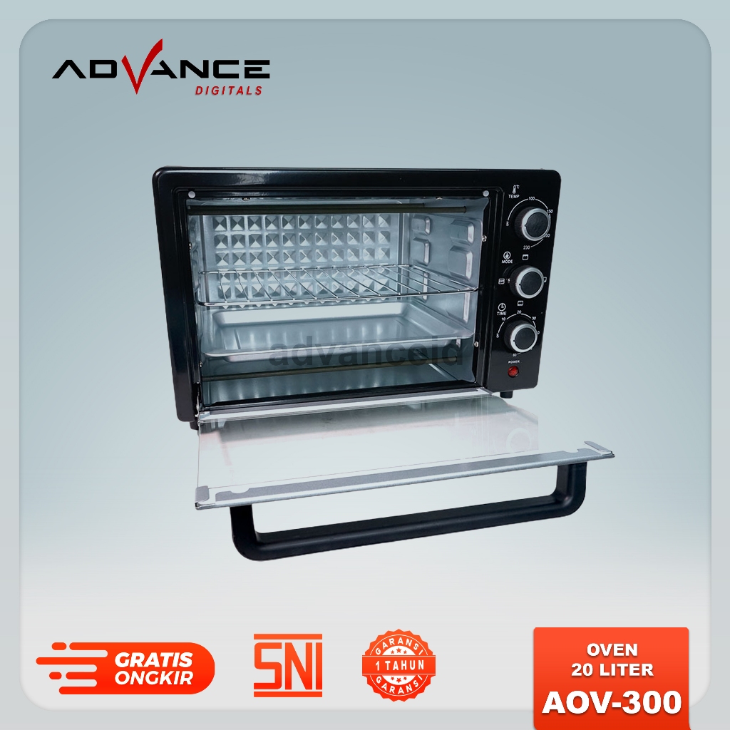 Advance Digitals Oven Listrik Serbaguna AOV 300 750W 20L Garansi Resmi 1 Tahun