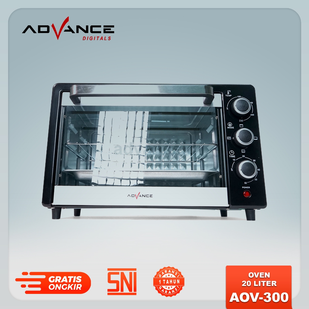 Advance Digitals Oven Listrik Serbaguna AOV 300 750W 20L Garansi Resmi 1 Tahun