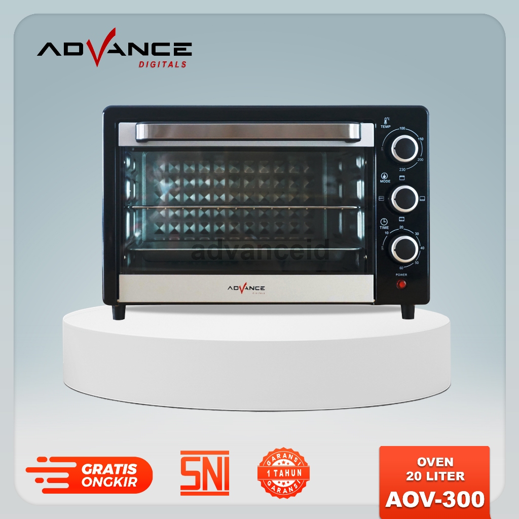 Advance Digitals Oven Listrik Serbaguna AOV 300 750W 20L Garansi Resmi 1 Tahun