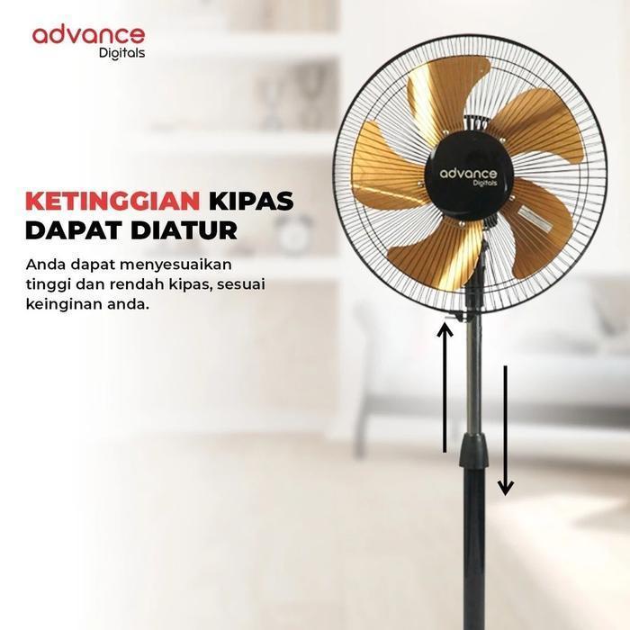 Advance Digitals SF-1230 Kipas Angin 12" 5 Baling-Baling Hemat Daya 1 Tahun Garansi Resmi