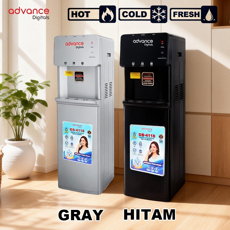 Advance Digitals DS-4118 Water Dispenser Air Galon Bawah 3in1 Hot Cool Fresh Daya 450 Watt Garansi Resmi 1 Tahun