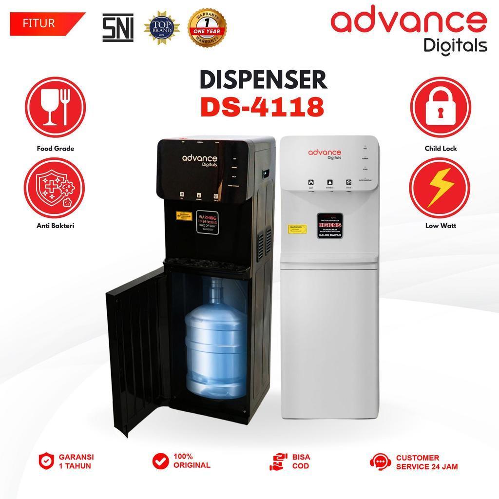 Advance Digitals DS-4118 Water Dispenser Air Galon Bawah 3in1 Hot Cool Fresh Daya 450 Watt Garansi Resmi 1 Tahun