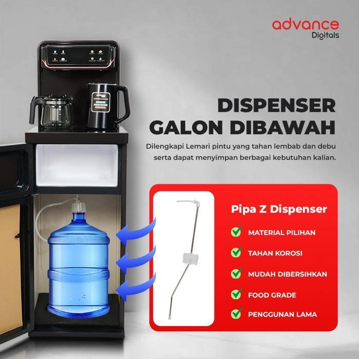 Advance Digitals DS-908 Water Dispenser Air Galon Bawah 3in1 Hot Cool Fresh Paylater Daya Maksimal 600 Watt Garansi Resmi 1 Tahun Free Ketel dan Teko Kaca