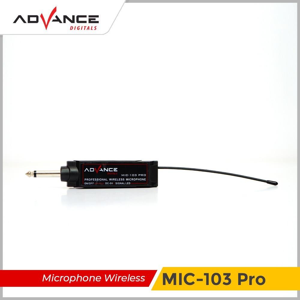 Advance Digitals Mic-103 Pro Microphone Wireless Single Recharger Led Mikrofon Garansi 12 bulan 