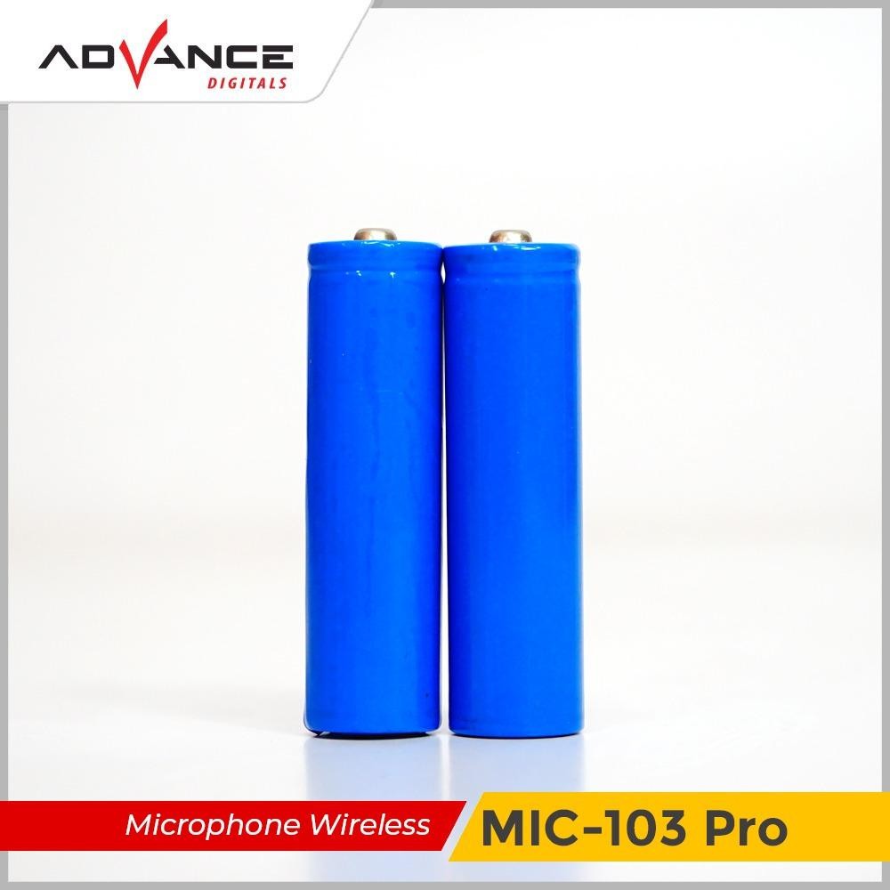Advance Digitals Mic-103 Pro Microphone Wireless Single Recharger Led Mikrofon Garansi 12 bulan 