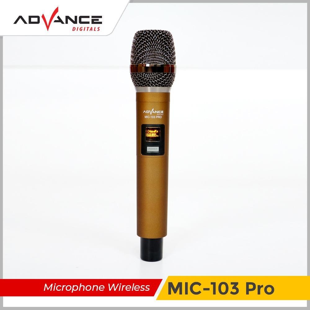 Advance Digitals Mic-103 Pro Microphone Wireless Single Recharger Led Mikrofon Garansi 12 bulan 