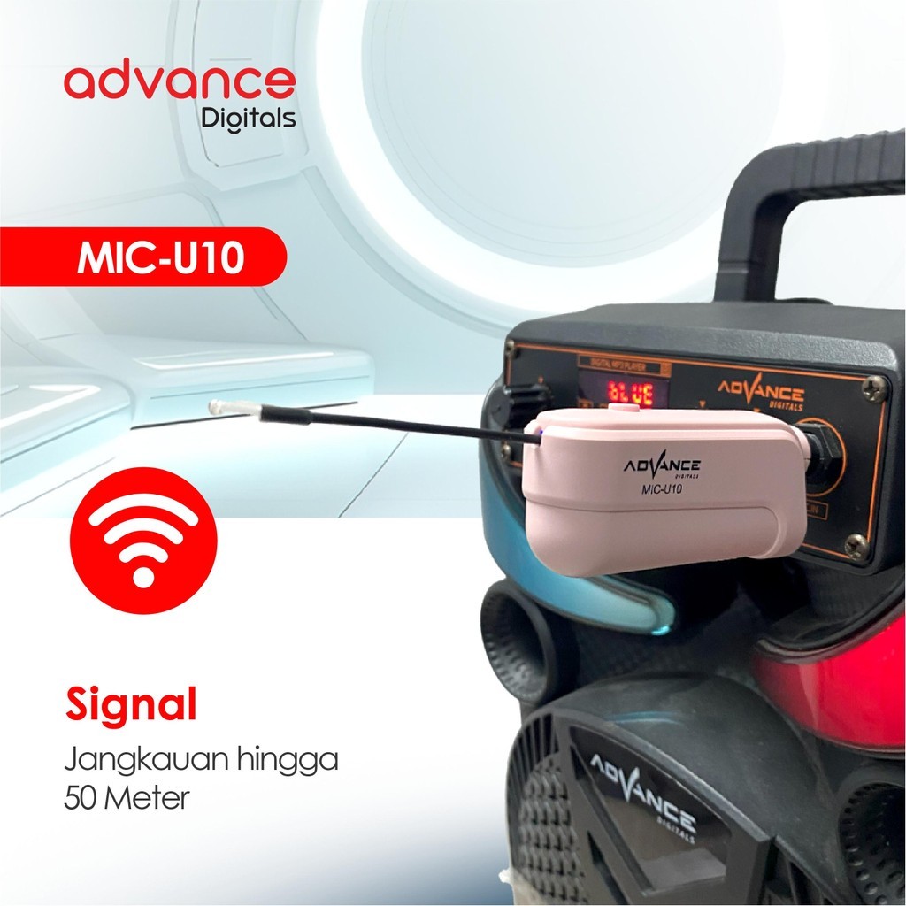Advance Digitals Mic-U10 Wireless Microphone Dual RGB Microphone Garansi Resmi 1 Tahun Mic Lucu Mic Soundcard