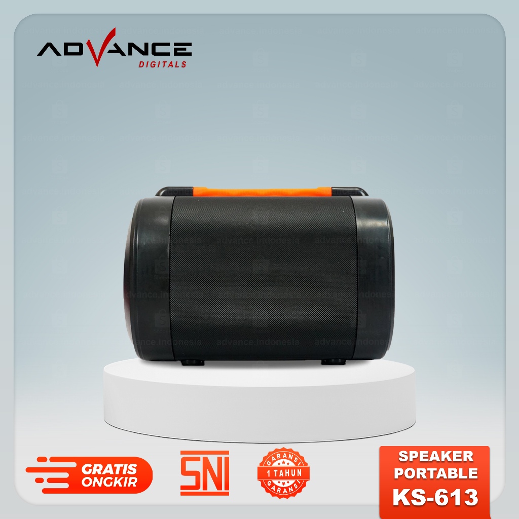 Advance Digitals KS-613 Speaker Bluetooth Portable With Mic Wireless Karaoke Recharger USB Garansi Resmi 1 Tahun