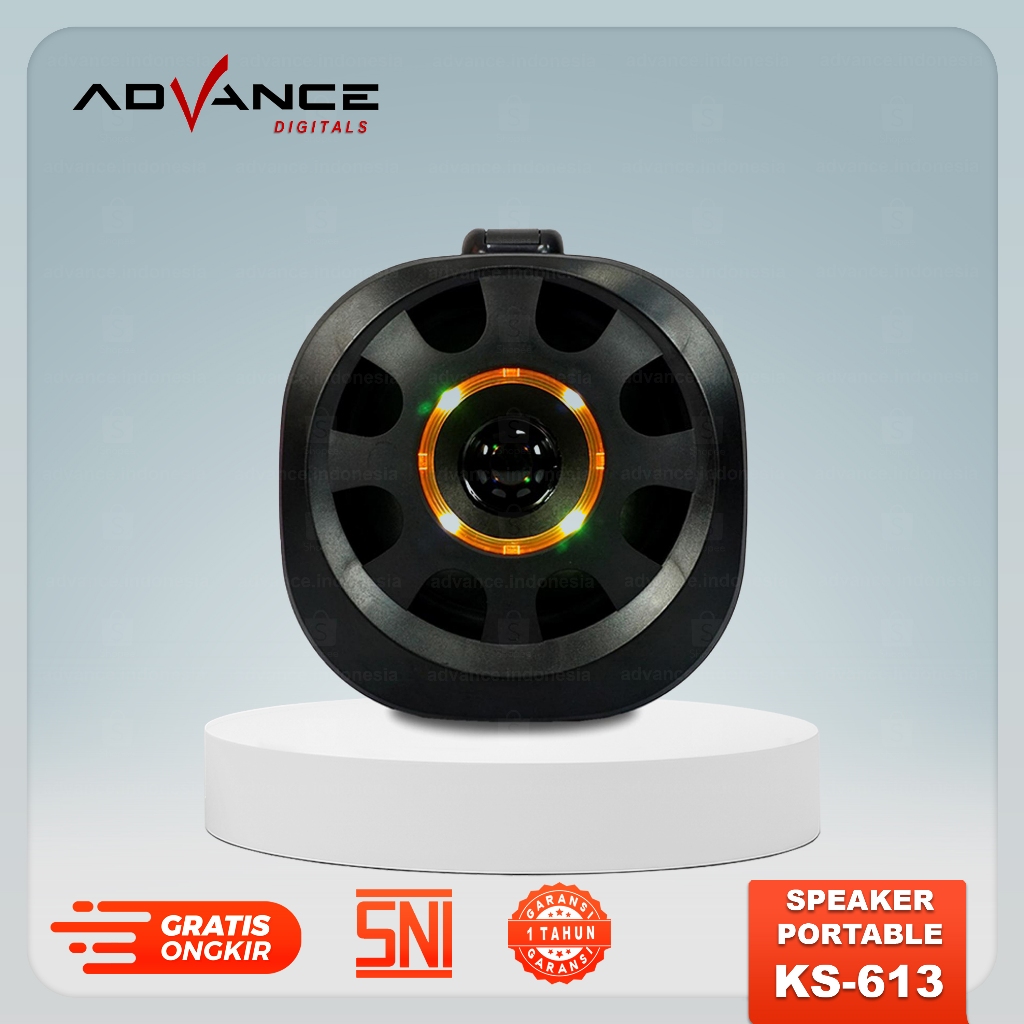 Advance Digitals KS-613 Speaker Bluetooth Portable With Mic Wireless Karaoke Recharger USB Garansi Resmi 1 Tahun