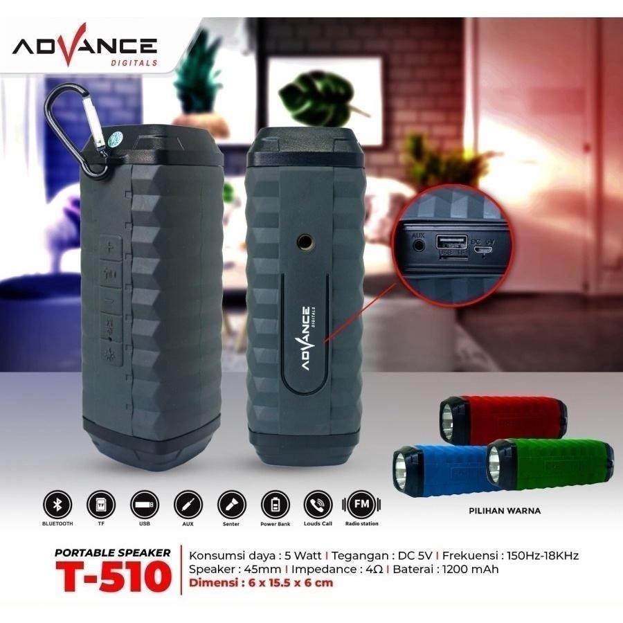 Advance Digitals T-510 Spesial Speaker Bass Multifungsi Plus Senter Speaker Bass Bergaransi Resmi