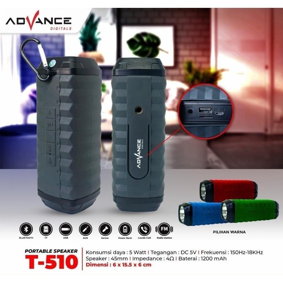 Advance Digitals T-510 Spesial Speaker Bass Multifungsi Plus Senter Speaker Bass Bergaransi Resmi