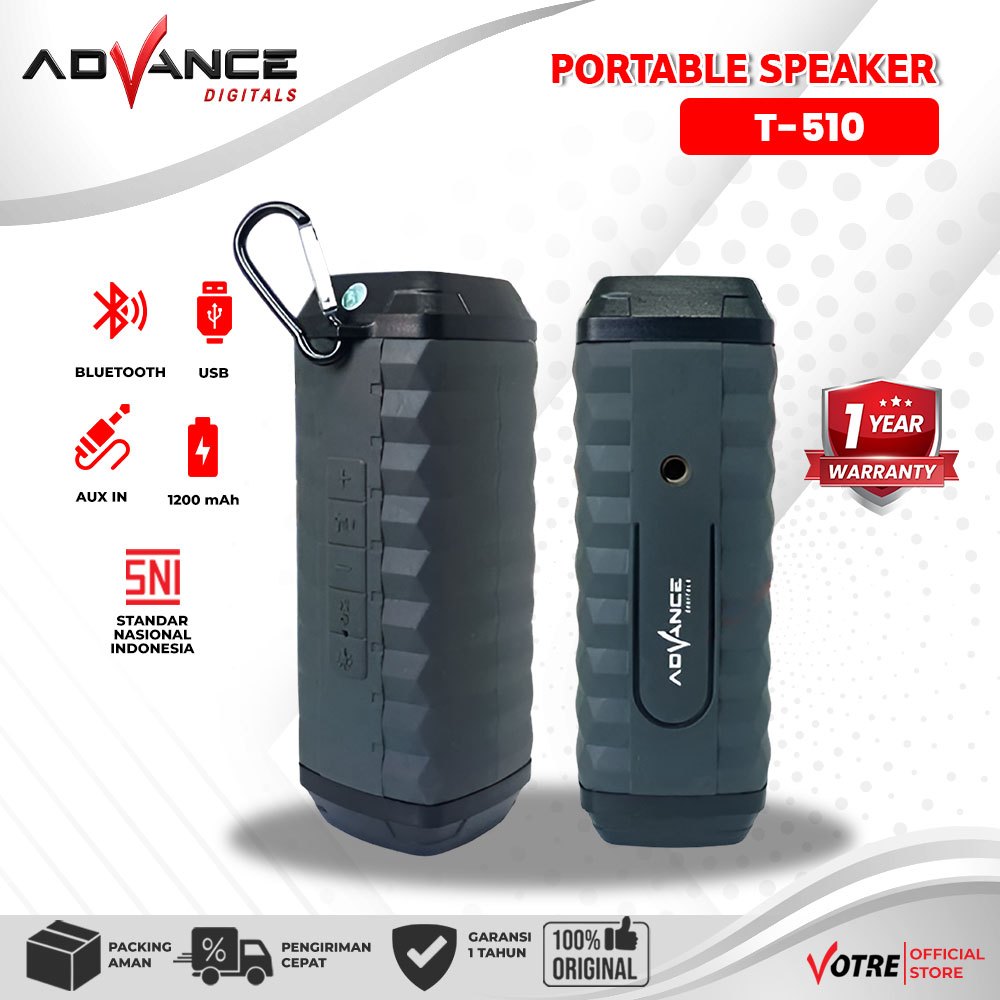 Advance Digitals T-510 Spesial Speaker Bass Multifungsi Plus Senter Speaker Bass Bergaransi Resmi