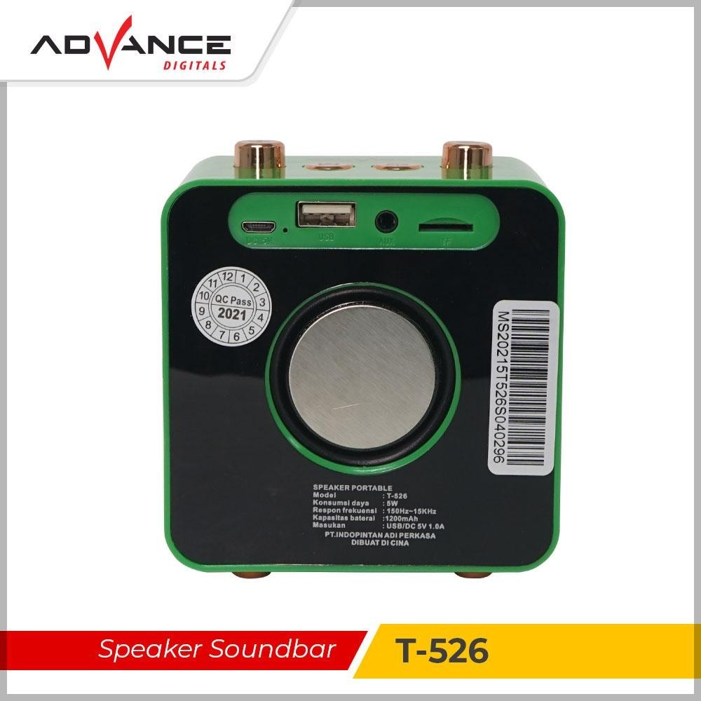 Advance Digitals T-526 Portable Speaker Bluetooth Speaker Bass Speaker Mantap Garansi Resmi