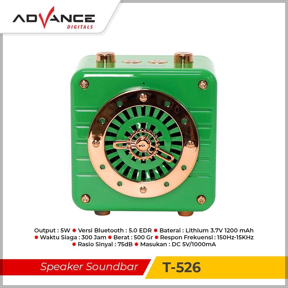 Advance Digitals T-526 Portable Speaker Bluetooth Speaker Bass Speaker Mantap Garansi Resmi