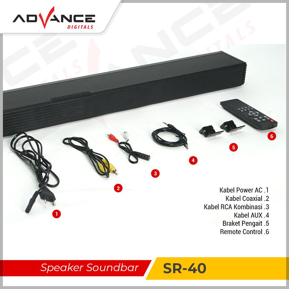 Advance Digitals Bluetooth Speaker Soundbar Music Box Sub woofer SR40 TV Speakers