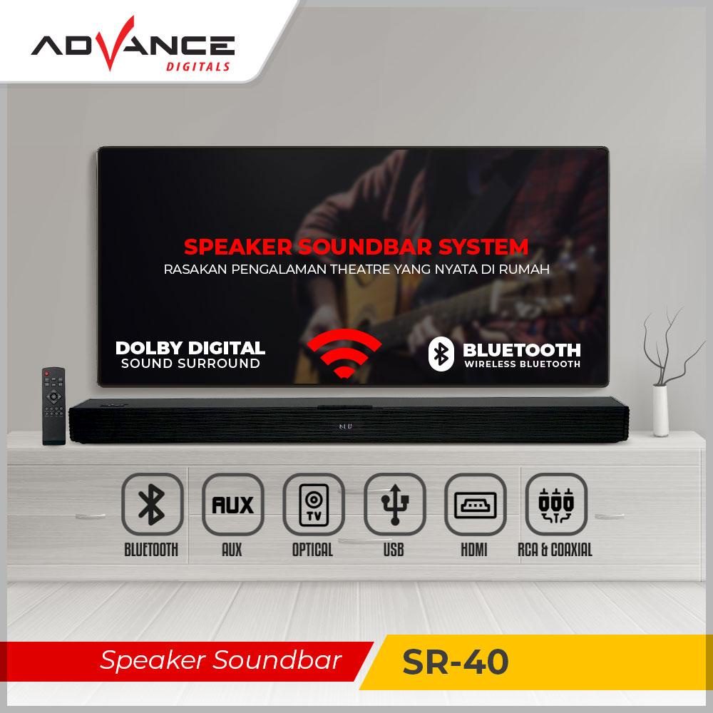 Advance Digitals Bluetooth Speaker Soundbar Music Box Sub woofer SR40 TV Speakers