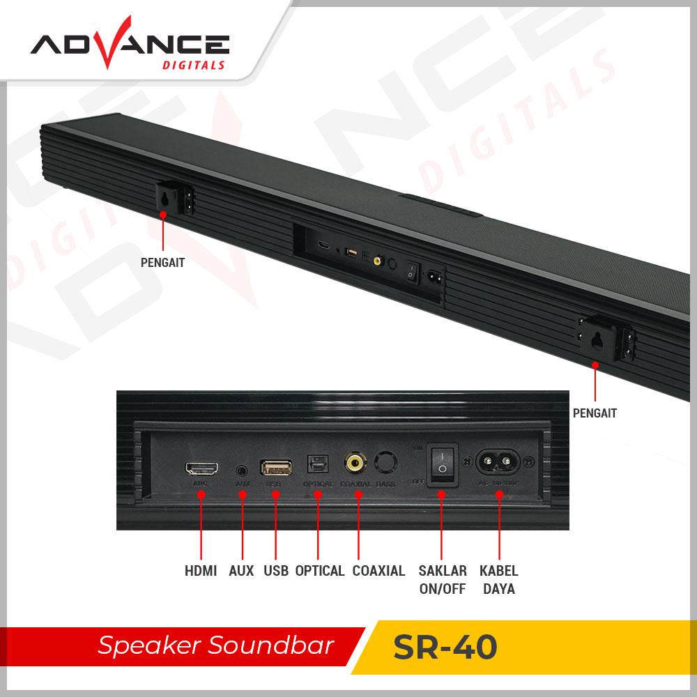 Advance Digitals Bluetooth Speaker Soundbar Music Box Sub woofer SR40 TV Speakers