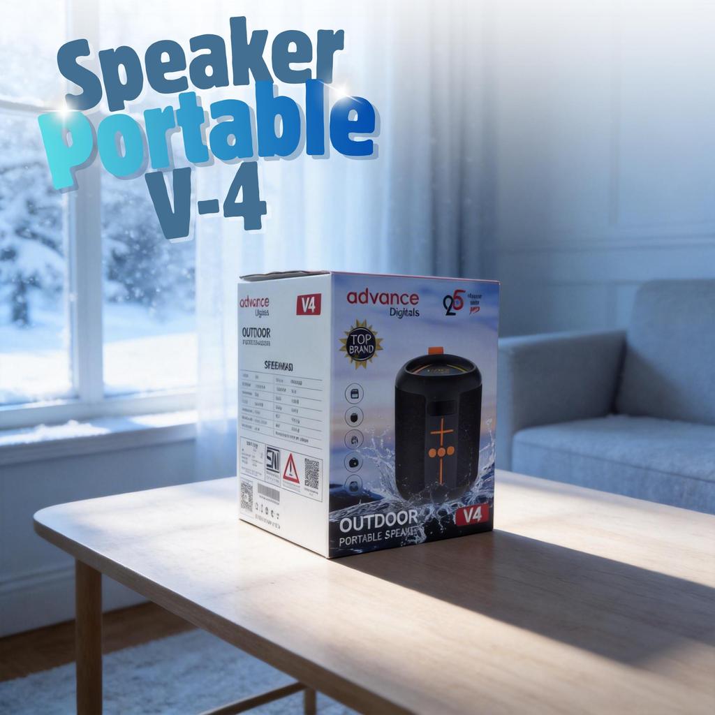 Advance Digitals V-4 Speaker Splash Proof Portable Bass Bluetooth Speaker Garansi 12 Bulan
