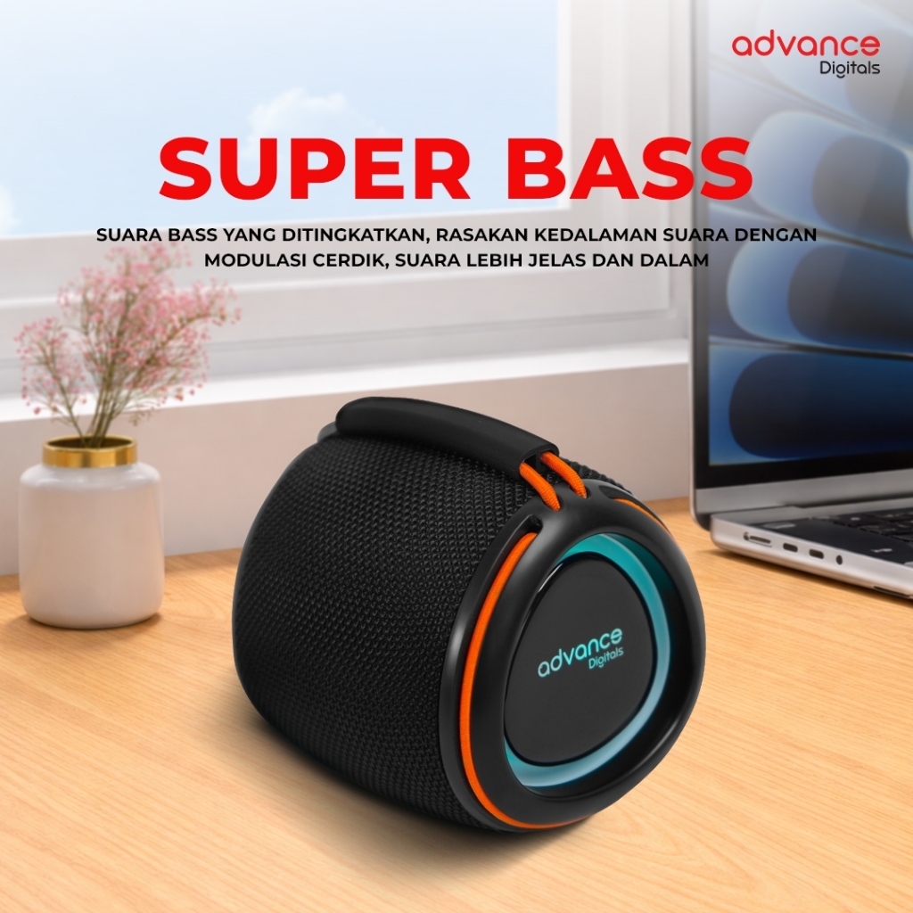 Advance Digitals V-5 Speaker Portable Bass Bluetooth Speaker Garansi 12 Bulan