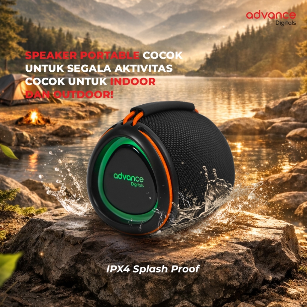 Advance Digitals V-5 Speaker Portable Bass Bluetooth Speaker Garansi 12 Bulan