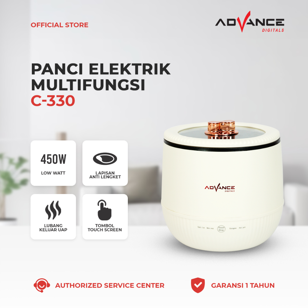 Advanve Digitals Panci Listrik Multifungsi Bisa Masak Nasi C-330 GARANSI RESMI 1TAHUN
