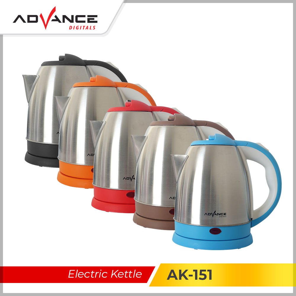Advance AK181 Kettle Listrik 1.8L Teko Listrik Anti-rust thermos Stainless Steel with Cool Touch Handle