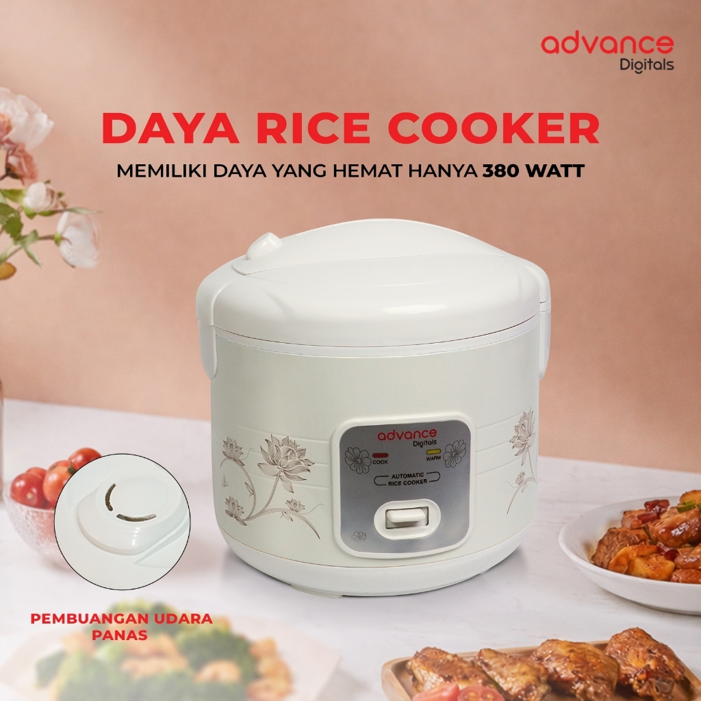 Advance A-21 Rice Cooker Elektrik Penanak Nasi Multifungsi 1.8 L 3in1 Garansi Resmi 1 Tahun Bisa COD