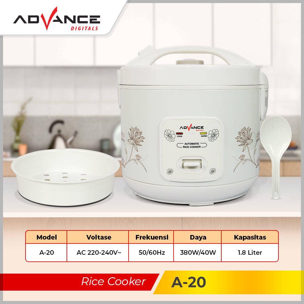 Advance A-21 Rice Cooker Elektrik Penanak Nasi Multifungsi 1.8 L 3in1 Garansi Resmi 1 Tahun Bisa COD