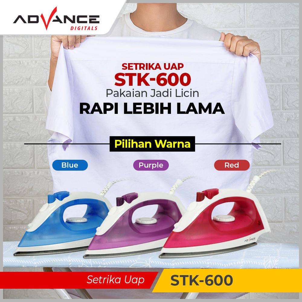 Advance Setrika Uap Listrik Anti Lengket Advance STK-600 Garansi Resmi 1 Tahun