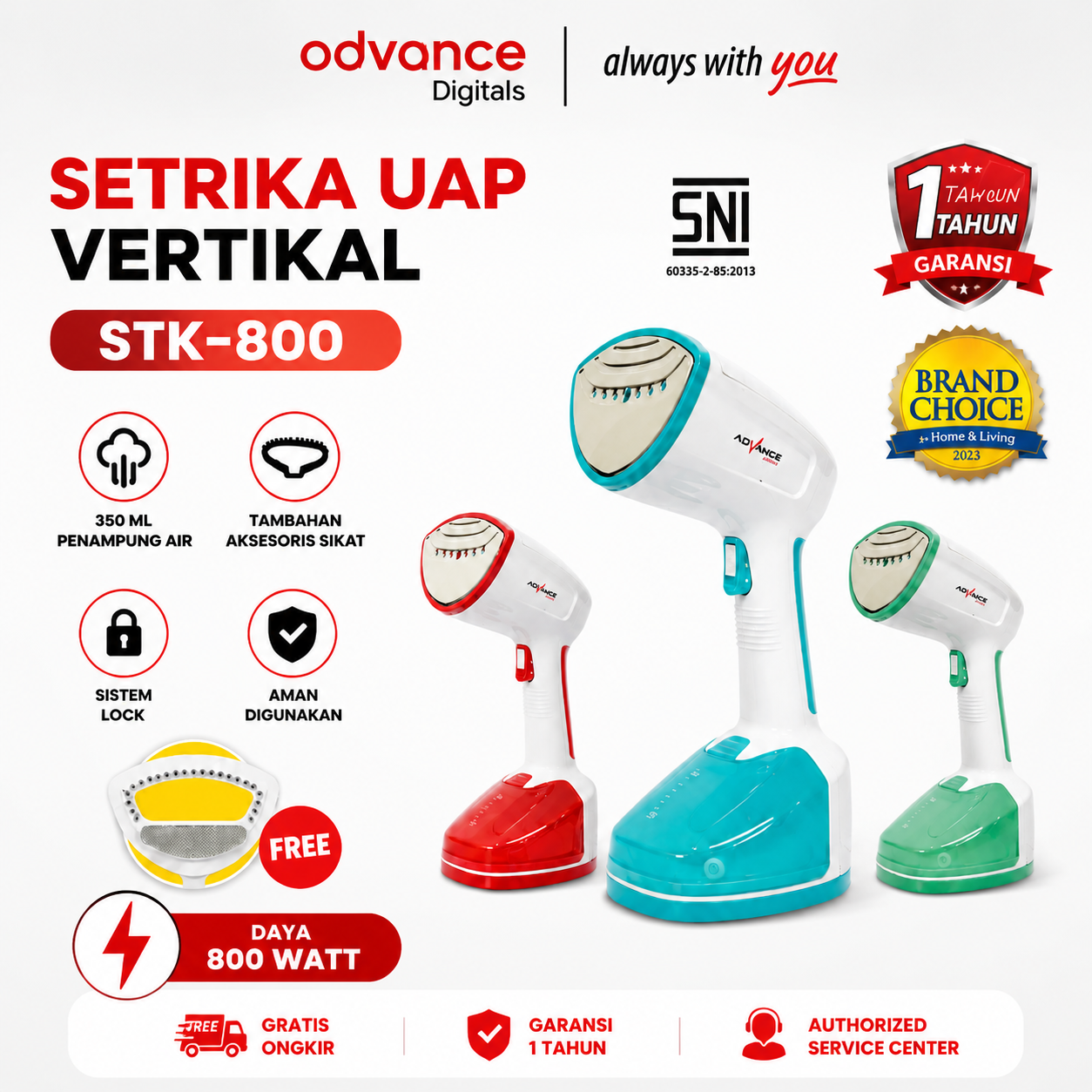Advance STK-800 Setrika Uap Portable Setrika Uap Vertikal Garansi Resmi