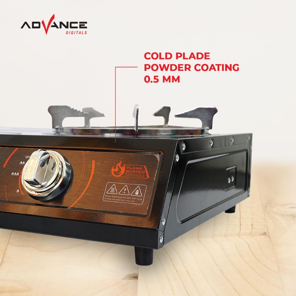Advance GB-6702S Kompor Gas 2 Tungku Api Biru Bahan Tebal irit Gas Garansi Resmi 1 Tahun
